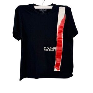 MAC Viva Glam VI Shirt Large 100% African Cotton Black Graphic Tee